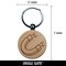 Horseshoe Magnet Magnetic Symbol Engraved Wood Round Keychain Tag Charm
